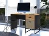 Schreibtisch Colt Kinderschreibtisch 120x55x75cm schwarz Craft Gold Eiche Premium Steel Bild 2