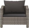 vidaXL Gartensessel mit Kissen Grau Poly Rattan 362693 Bild 4