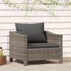 vidaXL Gartensessel mit Kissen Grau Poly Rattan 362693 Bild 3