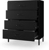 Jan Nowak Metall Kommode mit Schubladen - Carla | Komodenschrank für Schlafzimmer, Wohnzimmer, Kinderzimmer, Flur | Industrial Loft Style | Schubladenkommode Glitzernd | 80 x 101,5 x 40 cm | Schwarz Bild 3