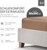 Bettwaesche-mit-Stil Mako-Satin Spannbettlaken hellbraun 90x200 cm, Höhe 20 cm Bild 2