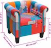 vidaXL Sessel mit Patchwork-Design Stoff [241027] Bild 3