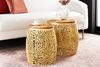 riess-ambiente Couchtisch ABSTRACT LEAF Ø40cm / Ø30cm gold / natur (Set, 2-St), Wohnzimmer · Massivholz · Metall · rund · Handarbeit · Modern Design Bild 2