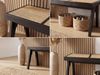 FINEBUY Sitzbank FB117779 Holzbank aus Massivholz Flurbank Bettbank Wiener Geflecht (Elegante Flurbank aus massivem Akazienholz), Strukturierte Sitzfläche aus natürlichem Rattan Bild 5