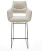 Barstuhl Yago-Flex Webstoff Soft Beige Kufengestell Metall Schwarz Taschenfederkern Bild 3