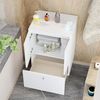 Baikal Badezimmerschrank, Bodenschrank, Aufbewahrung für Badezimmer oder jeden Raum, 2 Türen und Schublade, ideal für kleine Toiletten, zusammengebautes Möbelstück, 2 Türen + Schublade, 51 cm, Weiß Bild 3