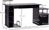 HOMCOM Computertisch Schreibtisch Bürotisch PC Tisch Arbeitstisch mit Schublade und Aktenhalterung 152 × 60 × 88 cm Bild 3