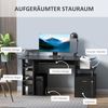 HOMCOM Computertisch Schreibtisch Bürotisch PC Tisch Arbeitstisch mit Schublade und Aktenhalterung 152 × 60 × 88 cm Bild 4