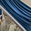 IDIMEX Betthimmel LIAN, Betthimmel Hausbett Deko, Musselin Baldachin aus 100% Baumwolle blau Bild 3