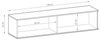 MOEBLO TV-Board Dayn RTV - 135 (Hängeschrank Lowboard Fernsehtisch TV Bank Fernseher TV Möbel, RTV-Schrank mit goldenen Einsätzen), (HxBxT):30x135x32cm Bild 3
