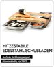 CONTINENTA Schneidebrett mit 3 Edelstahl Schubladen 50 x 32,5 x 8 cm Bild 3