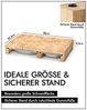 CONTINENTA Schneidebrett mit 3 Edelstahl Schubladen 50 x 32,5 x 8 cm Bild 4