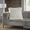 CelinaTex Dekokissen Shetland Deko Kissen Zierkissen Sofakissen Flokati 45x45cm creme/grau, flauschig,kuschelweich,weich,Wohnraumdekoration,waschbar,effektvoll Bild 2