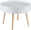 Couchtisch Bongard in glatter Optik Ø60x45 cm Weiß [en. casa] Bild 4