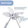 Chicco Hochstuhl Polly 2 Start, Happy Silver - 4 Rollen Bild 3