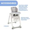 Chicco Hochstuhl Polly 2 Start, Happy Silver - 4 Rollen Bild 4