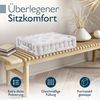 Beautissu Stuhlkissen 4er Set Bodenkissen Sitzkissen Mila, 50x50cm, Natur, Matratzenkissen 10cm, 100% Baumwolle Stuhlkissen Indoor & Outdoor Bild 3