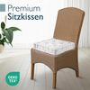 Beautissu Stuhlkissen 4er Set Bodenkissen Sitzkissen Mila, 50x50cm, Natur, Matratzenkissen 10cm, 100% Baumwolle Stuhlkissen Indoor & Outdoor Bild 2