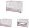 Lorelli Babybett Dream 60 x 120 cm umbaubar Schreibtisch Kinderbett Schaukelbett pink Bild 3