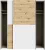 Schwebetürenschrank Kleiderschrank SCHACH&MATT Weiß / Artisan Eiche Bild 5