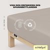 Schlafgut 'Easy' Spannbettlaken, Jersey, 100% Baumwolle, rundum Gummizug, für Matratzen bis 22 cm Höhe, Sand Mid, L 140x200 cm - 160x200 cm Bild 3