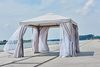 Greemotion Pavillon Portland hellgrau-Gartenpavillon 3x3 m-Faltpavillon mit Seitenwänden-Partyzelt rechteckig mit Moskitonetz-Festzelt für den Garten, 20,3 x 4,3 x 2,2 cm Polyester Faltpavillon Bild 5