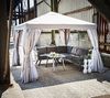 Greemotion Pavillon Portland hellgrau-Gartenpavillon 3x3 m-Faltpavillon mit Seitenwänden-Partyzelt rechteckig mit Moskitonetz-Festzelt für den Garten, 20,3 x 4,3 x 2,2 cm Polyester Faltpavillon Bild 3