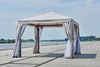 Greemotion Pavillon Portland hellgrau-Gartenpavillon 3x3 m-Faltpavillon mit Seitenwänden-Partyzelt rechteckig mit Moskitonetz-Festzelt für den Garten, 20,3 x 4,3 x 2,2 cm Polyester Faltpavillon Bild 2