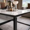 Lookway Couchtisch YOSHI GLASS 2in1 mit schwarzem und weißem Gestell (2er-Set), Breite: 70 cm und 60 cm Bild 5