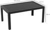 Outsunny Beistelltisch aus Stahl, wetterfest, pflegeleicht (Balkontisch, 1-St, Rechteckig Kaffeetisch), für Balkon Garten Terrasse Veranda Wohnzimmer, 101,5x61x46 cm Schwarz Bild 3