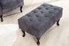 riess-ambiente Fußhocker CHESTERFIELD 80cm antik grau, mit Massivholzbeinen Bild 2