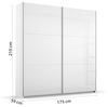 Schwebetürenschrank >Aurelia< in weiß Hochglanz - 175x210x59 (BxHxT) Bild 2