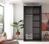Drehtürenschrank >LOBATO< in Graphit - 101,7x225x52cm (BxHxT) Bild 2
