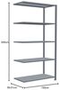 Schulte Regal MULTIplus150 12755 Anbau 2.000x1.000x500mm 5 Böden verzi Bild 5