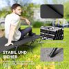 Outsunny Feldbett mit Tragetasche, extra Breit (Gästebett bis 120 kg, 1-St, faltbar Campingbett) 200 x 100 x 36 cm, für Outdoor, Garten Camping Reisen Schwarz Bild 5