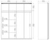 Dmora - Kleiderschrank 2 Türen Cyrill, Schlafzimmermöbel, Schrank, Garderobe, 182x62 h220 cm, Weiß Bild 2