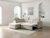 Vente-unique - Ecksofa mit Schlaffunktion und Hocker - Stoff - Beige - BALOTIA Bild 2