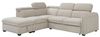 Vente-unique - Ecksofa mit Schlaffunktion und Hocker - Stoff - Beige - BALOTIA Bild 1