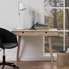 AC Design Furniture Lena Schreibtisch, B: 100 x T: 45 x H: 74 cm, Natur, Massiv/Furnier Eiche, 1 Stk. Bild 2