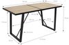 ML-DESIGN Esstisch Esszimmertisch Küchentisch Frühstückstisch für Küche & Esszimmer, Tisch in Eichen-Optik 140x70x75cm MDF/Stahl Bild 3