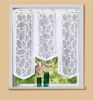 HOME WOHNIDEEN Scheibengardine Bistrogardine Flächenvorhang Jacquard weiß BxH 90x80cm, Ösen, transparent, Store Bild 2