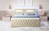 Boxspringbett Sunshine mit indirekter Beleuchtung, USB und Stauraum 140x200 Beige H4 Bild 2