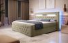 Boxspringbett Sunshine mit indirekter Beleuchtung, USB und Stauraum 140x200 Beige H4 Bild 3