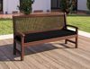 sunnypillow Bankauflage Stuhlkissen mit abnehmbarem Bezug Bankkissen Bankpolster Polsterauflage Auflage für Gartenbank viele Farben und Größen zur Auswahl (100 x 50 x 5 cm, Schwarz) Bild 2