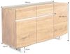 riess-ambiente Sideboard MAMMUT 135cm honigfarben (Einzelartikel, 1 St), Massivholz · Anrichte · Baumkante · Edelstahl · Kufen · Wohnzimmer Bild 3