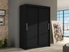 Kleiderschrank Miami I, ohne Beleuchtung, Farbe: Schwarz Bild 2