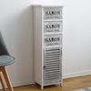 Rebecca Mobili Highboard, Schrank für Bad Küche, Weiß, Design Shabby, mit 3 Schubladen und 1 Tür, Wohneinrichtung – Maße: 102 x 32 x 27 cm (HxLxB) – Art. RE6089 Bild 4