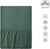 leevitex® Spannbettlaken Spannbettlaken Topperbezug Premium 170, Gummizug: rundum, extra schwere Ausführung, 180x200 - 200x220 cm, 100% Mako-Baumwolle Bild 3