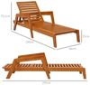 Outsunny Gartenliege Balkonliege mit verstellbarer Rückenlehne, aus Kiefernholz, Holzliege, 1 St, Sonnenliege, bis 120 kg belastbar, Orange, 66 x 190 x 73,5 cm Bild 3