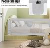 HUOLE Rausfallschutz Bett, Bettgitter für Kinder, Babybettgitter für Kleinkinder, Kinderbettgitter mit luftiges Netz, Bed Rail stabile Bauweise, einfache Montage-1,8 m – dunkelgrau Bild 2